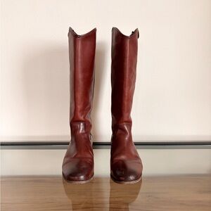 Frye Melissa Button 2 Cognac Brown Leather Women's Boots 8.5